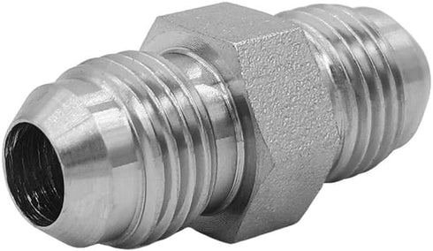 (4-PACK) 2403-06-06 Hydraulic Hose Adapter Fitting 3/8" Male JIC 37° Flare (9/16"-18UNF) × 3/8" Male JIC 37° Flare (9/16"-18UNF) SAE Straight Pipe...