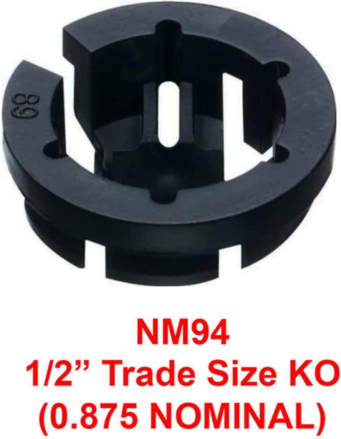 iMBAPrice NM94-100 (100-Pack) Plastic Black Button Push-in NM Cable Romex Connector, 3/8 Trade Size, Fits 1/2-Inch Knock Outs, Black...