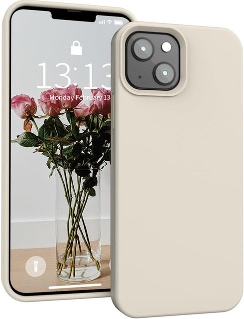 SOH iPhone 13 Phone Case with Slim Shockproof Soft Anti-Scratch Microfiber Lining, Silky Touch Soft Liquid Silicone Anti-Fingerprint Full-Body Pro...