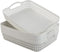 White Plastic Storage Basket Tray, Pack for 6 (Large)...