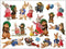 Assemble Peel and Stick Stickers Decals for Wall, Luggage and More. Rabbit...