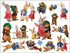 Assemble Peel and Stick Stickers Decals for Wall, Luggage and More. Rabbit...