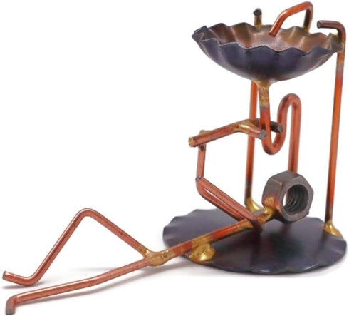 Plumber from Handmade Metal Figurine - Hand Welded Metal Art and Recycled Metal Sculptures - Unique Desk Accessories, Office Decor, & Plumber Gift...