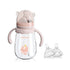 POTATO Glass Baby Bottles, Anti-Colic Breastfeeding Bottles with Fast Flow Nipple, Suitable for Babies 6-12 Months, 2 Replaceable Nipples, 8 oz, P...