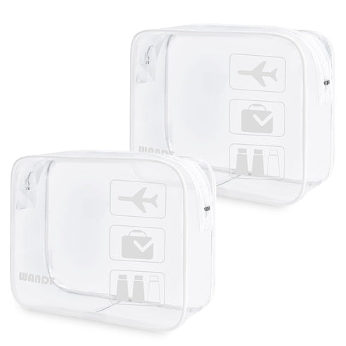 TSA Approved Clear Travel Toiletry Bag wih Zippers Carry-on Travel Accessories Quart Size Toiletries Cosmetic Pouch Makeup Bags for Men and Women ...