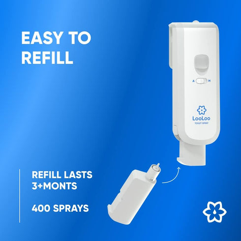 LooLoo Touch-Free Toilet Freshener Fragrance Refills- Natural Essential Oils - Toilet Smell Eliminator, Bathroom Deodorizer, Air Freshener Spray F...