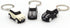 Keyring with MINI Silicone Model, Stylish Cute Adorable, Silver Chain, Achromatic Colors-white,gray...