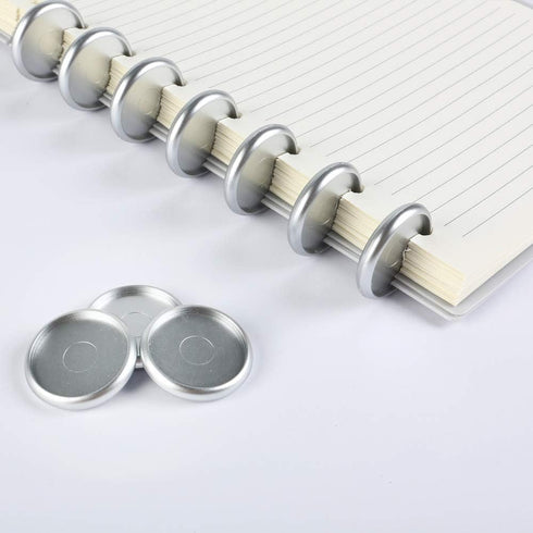 Eagle Discbound Expansion Discs, 1 Inch, Suitable for Customizable Discbound Notebooks and Planners, Clear, Pack of 11 (Matt Silver)...