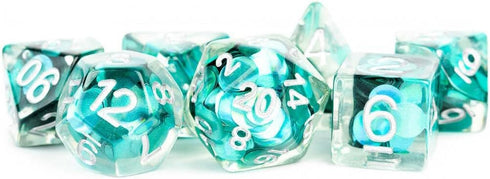 FanRoll by Metallic Dice Games 16mm Resin Poly DND Dice Set: Mermaid Scales, Role Playing Game Dice for Dungeons and Dragons...