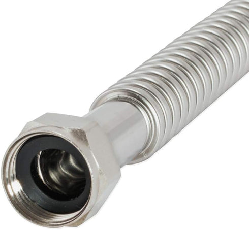 Eastman 18 Inch WaterFlex Expansion Water Heater Connector, 3/4 Inch FIP x 3/4 Inch Expansion PEX (F1960), Stainless Steel Corrugated Water Heater...