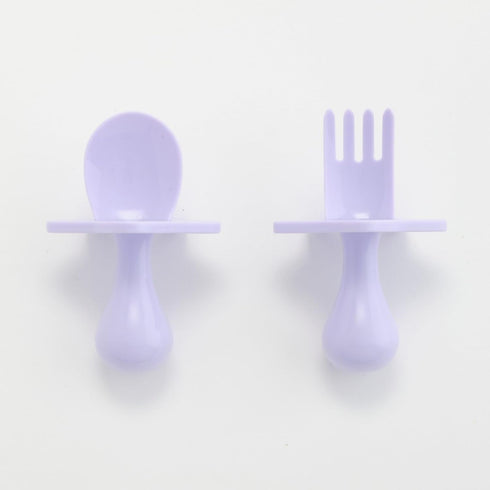 Nooli Toddler Utensils Toddler Eating Supplies Toddler Forks Silicone Baby Spoon, BPA Phthalates-Free, Dishwasher and Sterilizer Safe, Lavendar...