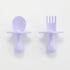 Nooli Toddler Utensils Toddler Eating Supplies Toddler Forks Silicone Baby Spoon, BPA Phthalates-Free, Dishwasher and Sterilizer Safe, Lavendar...