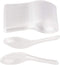 Juvale 200 Pack Disposable Chinese Soup Spoons, Clear Plastic Asian Utensils for Appetizers, Ramen, Pho (4.5 x 1.2 In)...