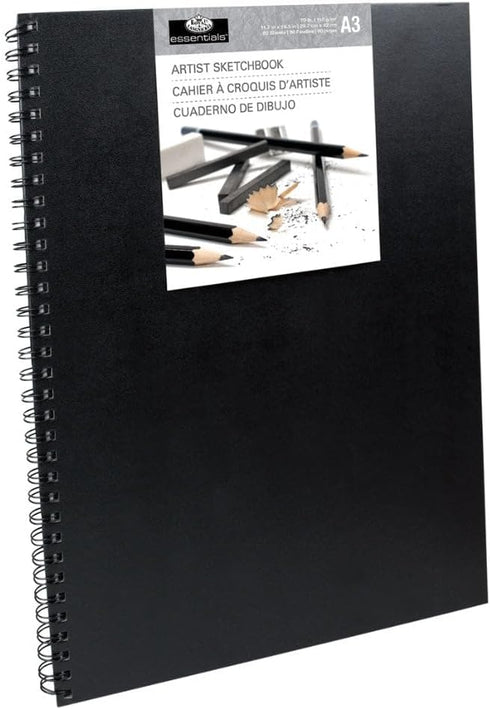 Royal & Langnickel A5 5.8 x 8.3 inch Sketchbook with Spiral Side (80 Sheets)...
