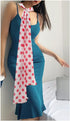 Women's Scarf Polka Dot Red and White Scarf Retro Chiffon Sheer Dot Scarf Stylish Fashion Neckerchief (red dots)...