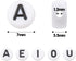 Xilitata 600Pcs Flat Round Vowel Letter Beads 7x4mm with A E I O U Black Letters White alphabet Beads for Friendship Bracelet Jewelry Making Kit w...