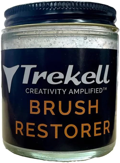 Trekell Paint Brush Restorer and Preserver, Liquid Solvent Conditioner Solution for Acrylic, Watercolor, & Oil Paint Brushes, for Professional Gra...