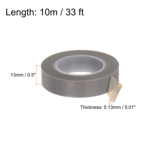 PTFE Film Tape Roll, 0.5" x 33 ft High Temperature Tape 0.13mm Thickness with Single Side Adhesive for Vacuum Sealer Machine, Hand Impulse Sealers...