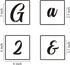 5 Inch Alphabet Letter Stencils for Painting - 70 Pack Letter and Number Stencil Templates with Signs for Painting on Wood, Reusable Alphabet Lett...
