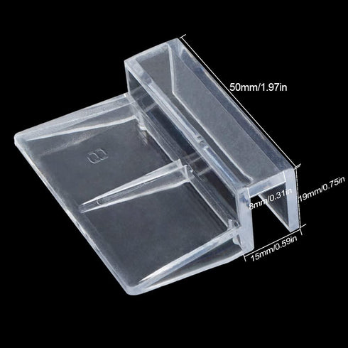 Saim Acrylic Aquarium Cover Clip,8 PCS Clear Fish Tank Glass Cover Clip Support Holder,Universal Lid Clips for Rimless Aquariums (8mm)...