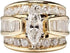 Wedding Ring Set for Women 14K Gold Plated Marquise Cut CZ Engagement Rings Bridal Set Anniversary Promise Wideband Rings for Her (US Size 10)...