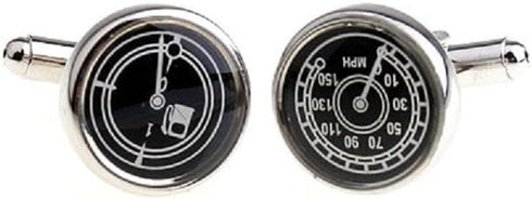 Speedometer & Fuel Guage MPH Race Car Auto Racing Pair Cufflinks in a Presentation Gift Box & Polishing Cloth...