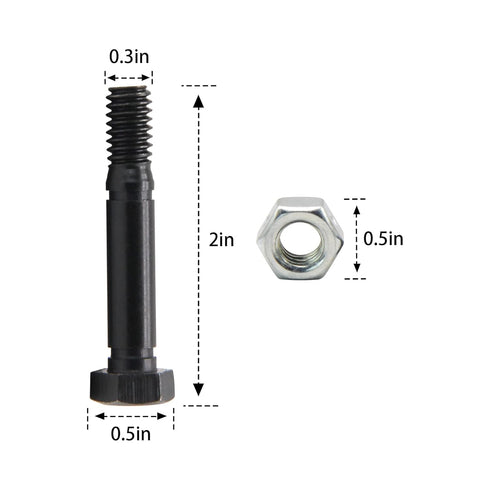 Ganivsor Replacement Snowthrower Shear Pin 4Bolt & 5Nut for Ariens Snowblower 52100100 521001 00659100 ST824E ST1027LE...