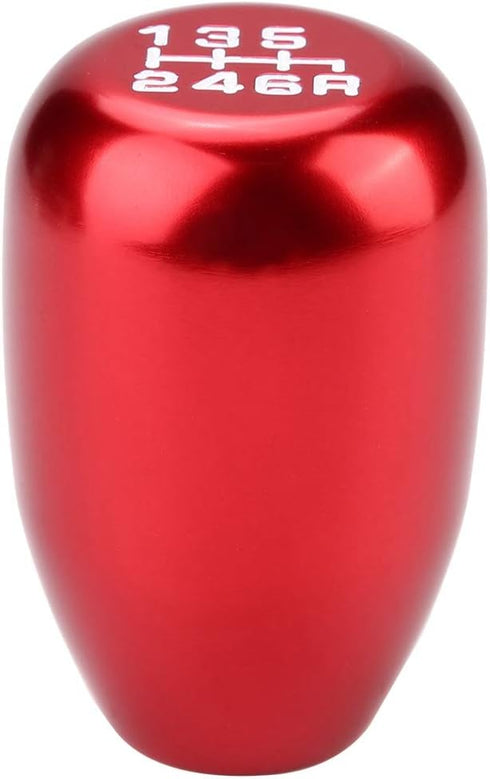 Gear Shift Knob, Car Universal Modification Manual Knob Gear Shift Head Shifter 6 Speed (Red)...