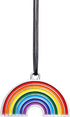 Rainbow Car Charm, Metal Chrome Shinning Hanging Ornaments for Car Rear View Mirror, Car Pendant Decoration, Never Fade in The Sun...