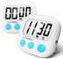 2 Pack Digital Kitchen Timer for Cooking Big Digits Loud Alarm Magnetic Backing Stand Cooking Timers for Baking White...