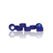 HPLC Pre-slit 9-425 Screw Thread Vial Blue Caps, 9mm, Blue PTFE/White Silicone Septa, 100 pcs/pk...