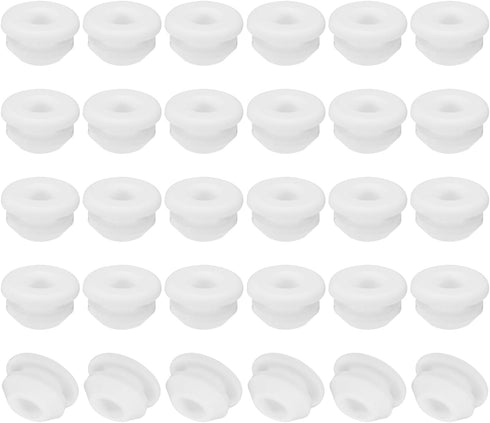 PATIKIL 6.5mm Diameter Silicone Round Snap, 30 Pcs in Type Locking Furniture Hole Plug Button Protective Cover Cap Head Fit for 2.5-6.5mm Hole for...