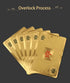 Mahjong Cards Golden Playing Cards Chinese Mah Jongg 2024 American Handheld Majhong Games PVC Waterproof Durable Portable Poker Cards Set with 2 D...