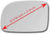 New Mirror Glass with Full Size Adhesive for 2007-2012 Hyundai Santa Fe Driver Side View Left LH...