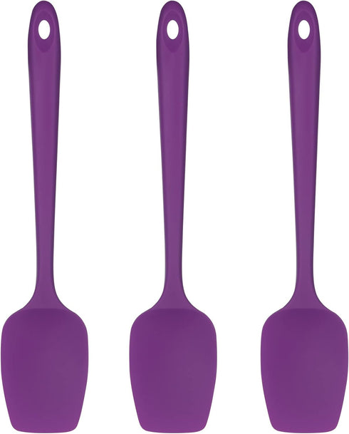 U-Taste Silicone Spoon Spatula Set, 600ºF High Heat Resistant Food Grade Flexible Rubber Scraper, Integrated Cooking Mixing Baking Kitchen Utensil...