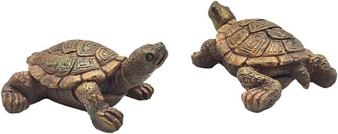 MAOMIA 2 Pcs Miniature Turtle Figurines, Fish Tank Decoration Fairy Garden Teutle Landscape Decor Ornament...