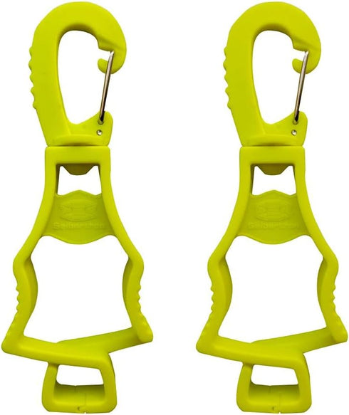 Seibertron Patented Glove Clips, Work Gloves Grabber Holder Clip to Pants, 2 Pieces Fluorescent Yellow...