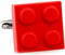 Building Block Red Pair Cufflinks in a Presentation Gift Box & Polishing Cloth...