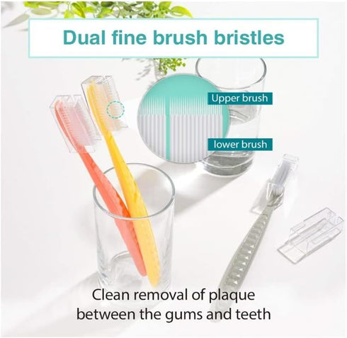 Wangta Soft Toothbrush, 6 Pack (Stone White) – Best Manual Toothbrush for Maximum, Efficient Cleaning and Sensitive Gums and Teeth...