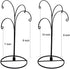 HOHIYA Ornament Display Stand Holder Christmas Hanger Hook Dog Cat Glass Ball Bauble 4 Arms 12inch Black 2 Pcs Taiwan Made...