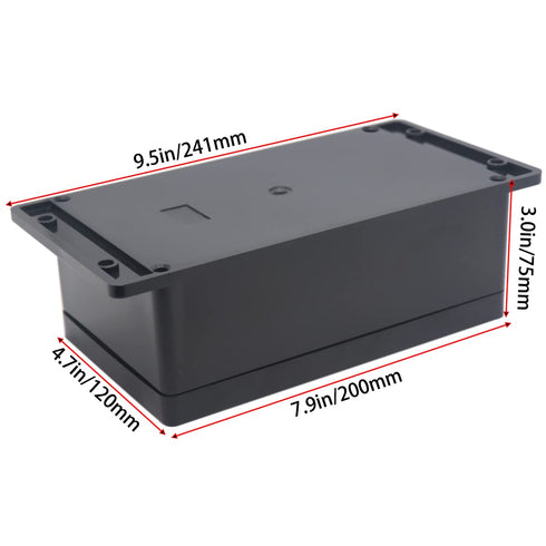 Watertight Junction Box, IP67 Waterproof Project Box Durable ABS Plastic Electronic Enclosure Case for DIY Electrical Project with Wall Fixed Ear ...