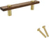 Brass Wood Cabinet Handle,Square Walnut Wood Handle,150mm/5.91" Length,96mm/3.78" Hole Distance,2pcs...