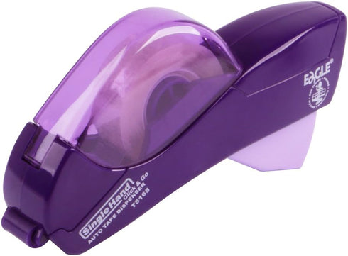 Eagle Automatic Tape Dispenser, Tape Gun, Single Handheld Design, Free 1 Roll of 0.5 Inch (12 mm) and 1 Roll of 0.75 Inch (19 mm) Tapes (Purple)...