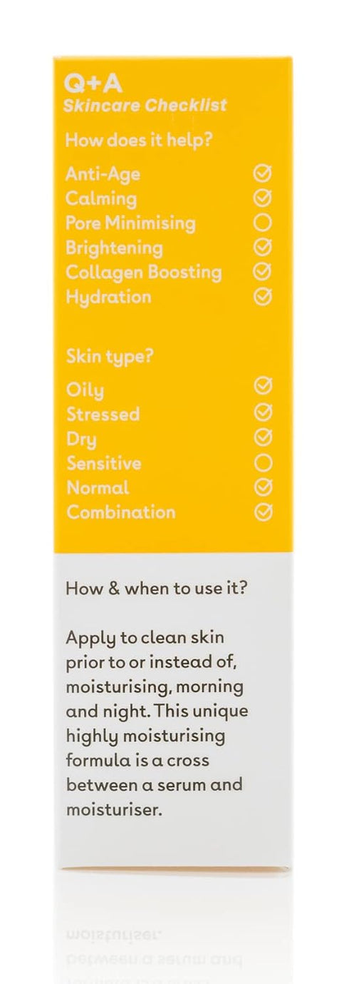 Q+A Vitamin C Brightening Serum, Brighten and Refresh your Skin with this Antioxidant-rich and Hydrating Hybrid Face Serum, 30ml...