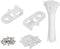 60 Set Cable Zip Tie Mounts Kit with 6" Zip Ties, White Cable Tie Base and Tapping Screw - Wire Cable Clips Organizer Holders Clamps...