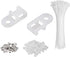 60 Set Cable Zip Tie Mounts Kit with 6" Zip Ties, White Cable Tie Base and Tapping Screw - Wire Cable Clips Organizer Holders Clamps...