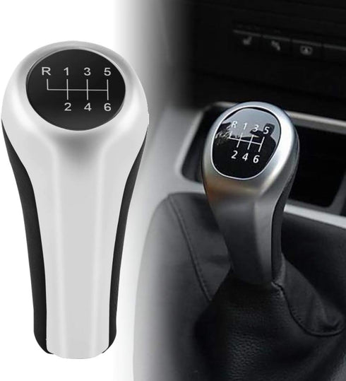 Qiilu Manual Gear Knob 6 Speed Shift Knob MT Gear Shifter Lever Stick for E30 E32 E36 E46 E39 E34 Z3 E90 E91 E92 X1 X3 X5...