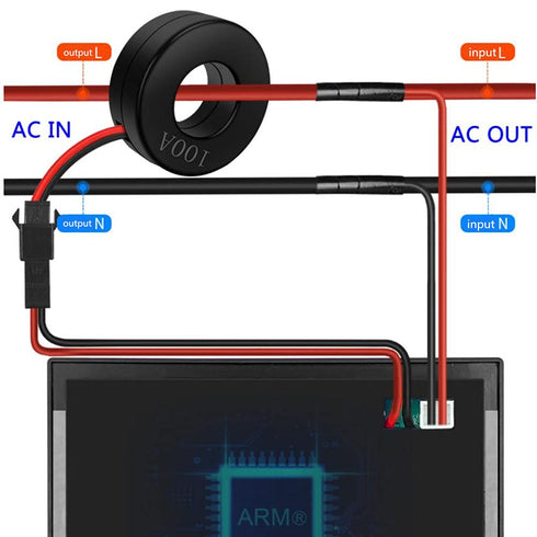 AT24C 100A 2.4 inch Digital Multimeter Voltmeter Meters Indicator AC Voltmeter and Auto-Fast Accurately Measures Power Energy Ammeter Current Amps...