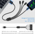 USB A to USB Micro Charging Cable, 4 in 1 Multi Charger Cable Micro USB Splitter Cable 4 Ports Micro USB 2.0 Male to Male Charging Cord 4 Connecto...