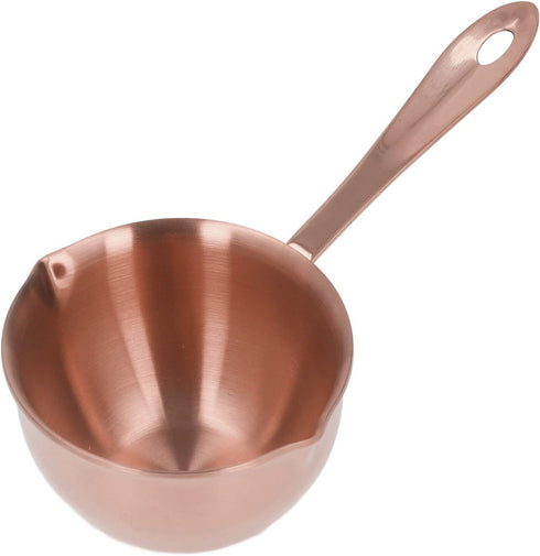 Stainless Steel Butter Warmer, 6.7oz / 200ml Butter Melting Pot Saucepan with Pour Spouts Cooking Pot Mini Milk Pot for Boiling Milk, Sauce, Gravi...
